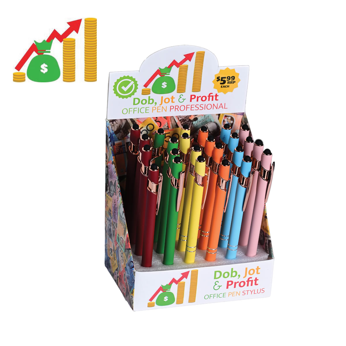 Dob, Jot and Profit Ballpoint Pen Stylus