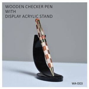 Wooden Checker Pen with Acrylic Stand